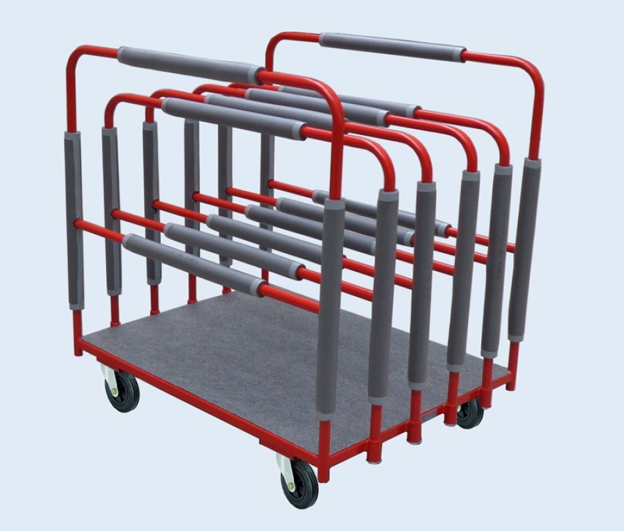 TRANSPORT TROLLEY FOR AUTOMOTIVE GLASSES